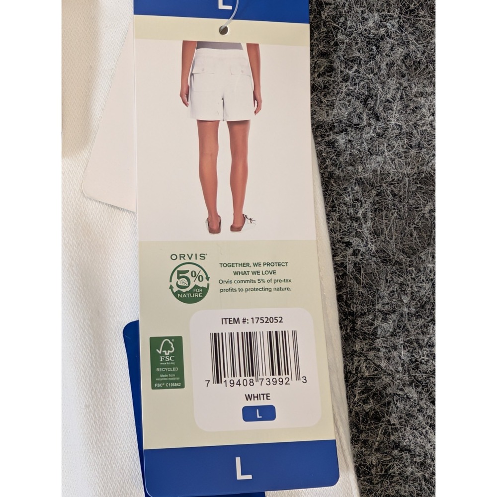 ORVIS Classic Collections Women's Pull on Shorts / Elastic/Drawstring/ Size L - Picture 6 of 8